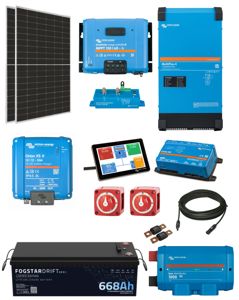12V Conversion 900W Solar, 3000W Multiplus II & 668A Fogstar Lithium