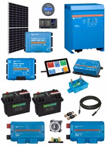 12V Camper Conversion 375W Solar, 5000W Quattro & 200A Lithium Batteries