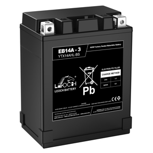 YTX14AHL-BS / EB14A-3 Leoch AGM Motorcycle Battery