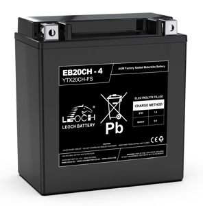YTX20CH-BS / EB20CH-4 Leoch AGM Motorcycle Battery