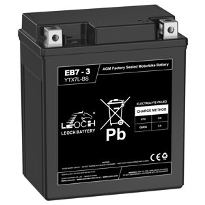 YTX7L-BS / EB7-3 Leoch AGM Motorcycle Battery