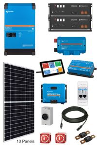 Single Phase Grid Parallel ESS with 3.8kW Solar, 9.6kW Battery Storage & Victron MultiPlus-II 48/5000